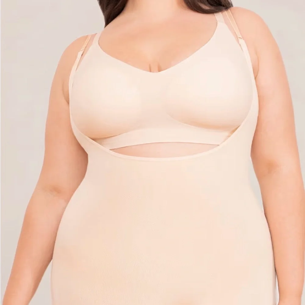Empetua by Shapermint Open‑Bust Boyshort Bodysuit XL NWT |Sculpting Support